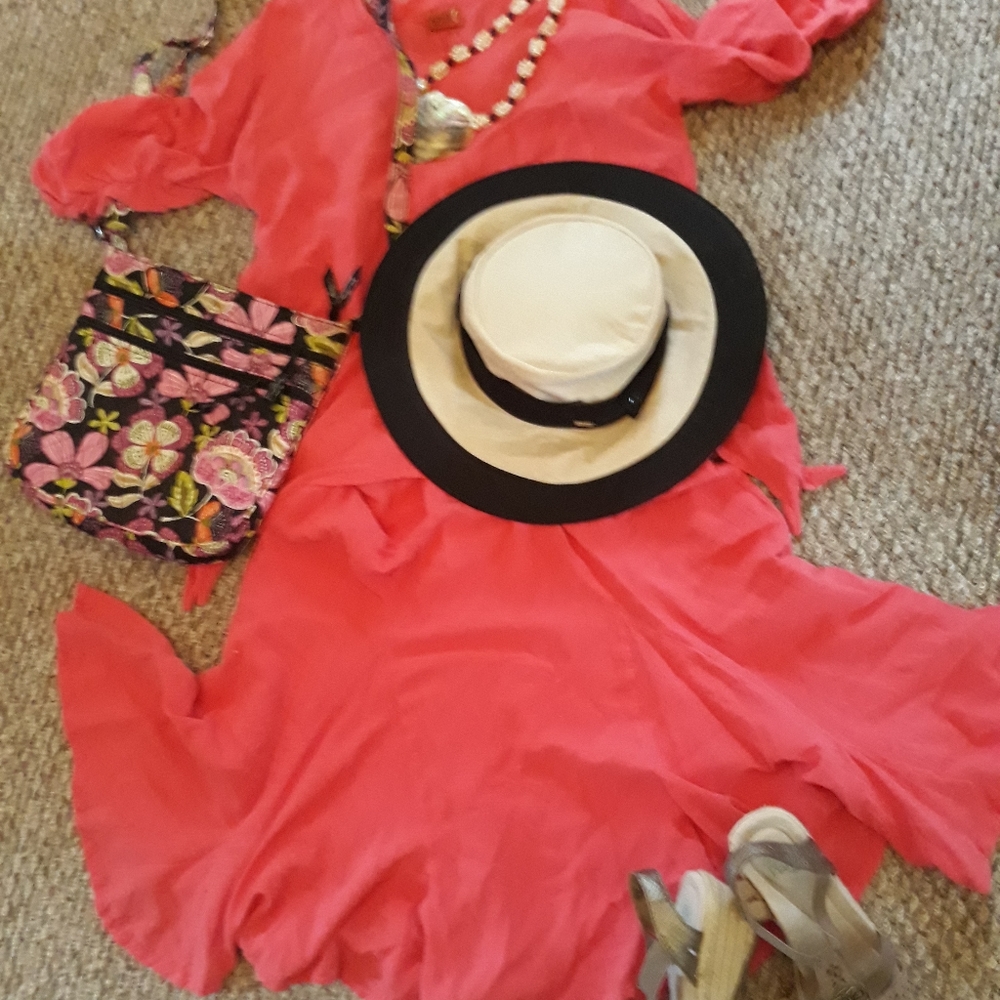 Oh my Gauze Pink Vacation Outfit 2pc Top Skirt